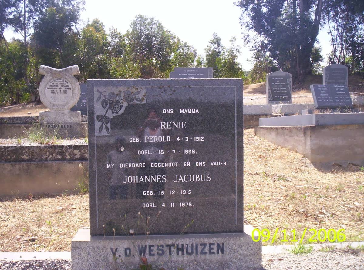 WESTHUIZEN Johannes Jacobus, van der 1915-1978 &amp; Renie PEROLD 1912-1968
