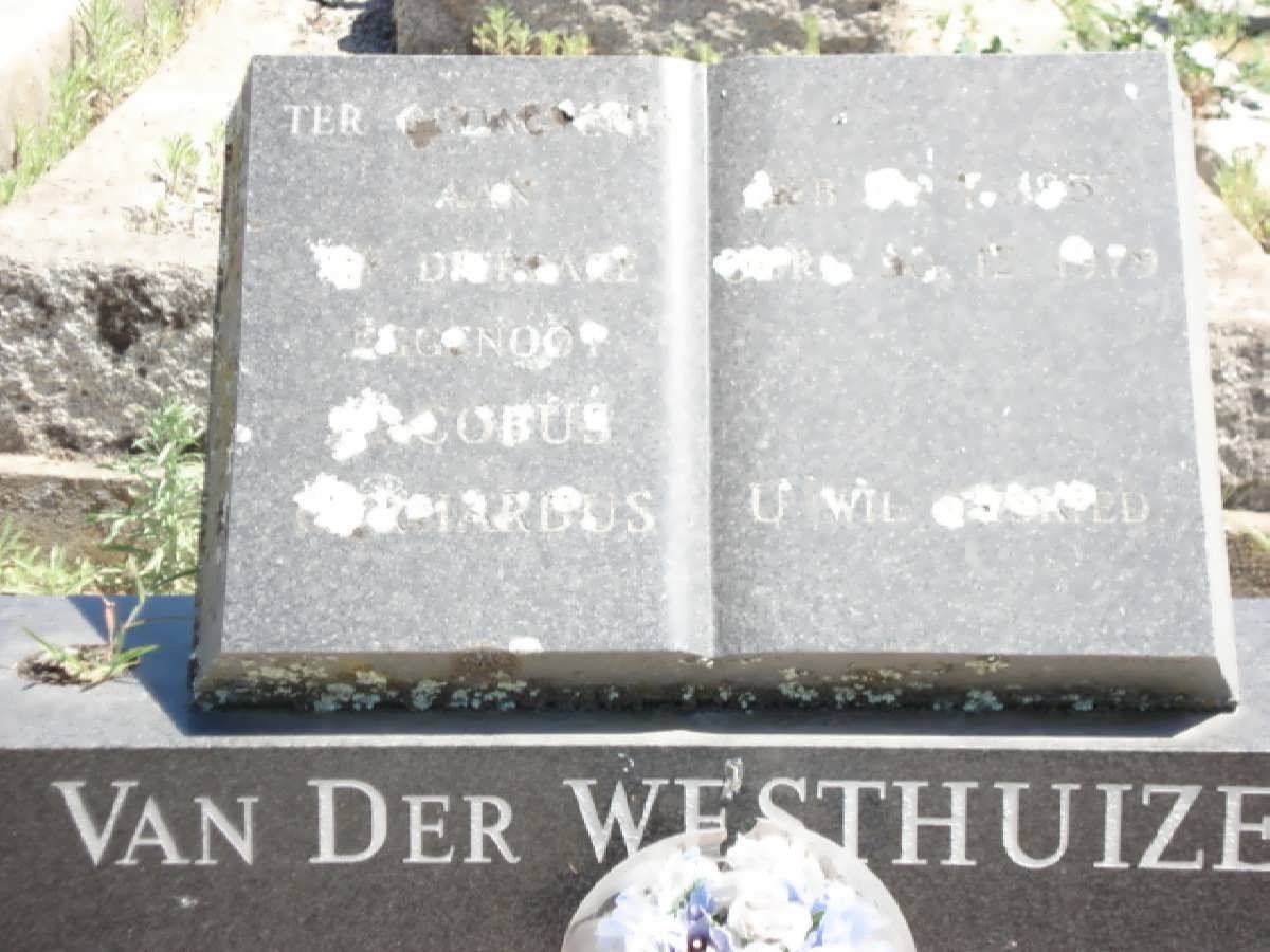 WESTHUIZEN Jacobus Gerhardus, van der 1957-1979