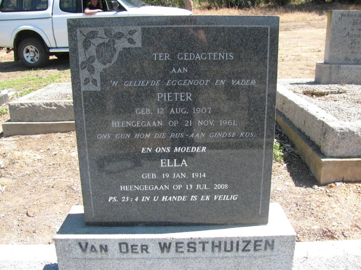 WESTHUIZEN Pieter, van der 1907-1961 &amp; Ella 1914-2008
