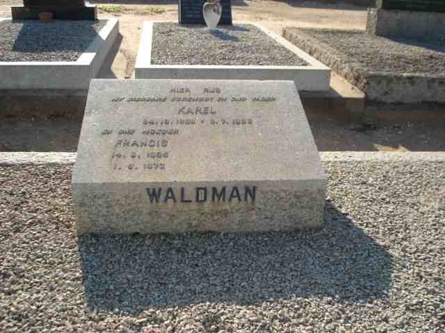 WALDMAN Karel 18?-19? &amp; Francis 18?-1975