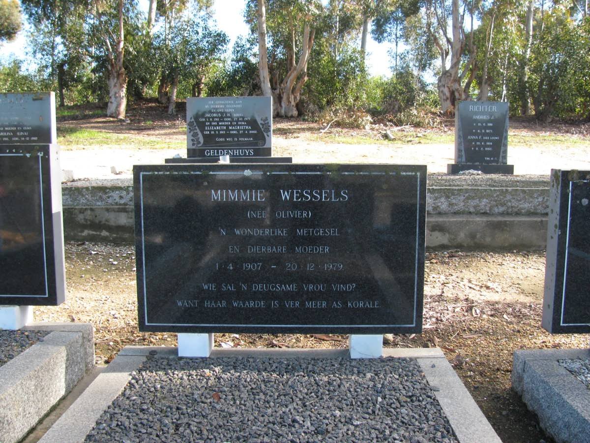 WESSELS Mimmie nee OLIVIER 1907-1979