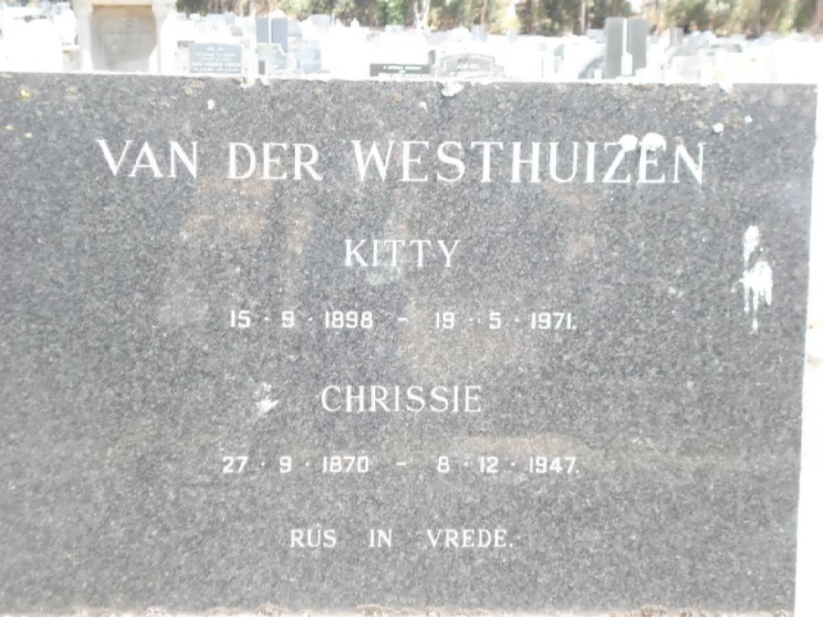 WESTHUIZEN Kitty, van der 1898-1971 :: VAN DER WESTHUIZEN Chrissie 1870-1947