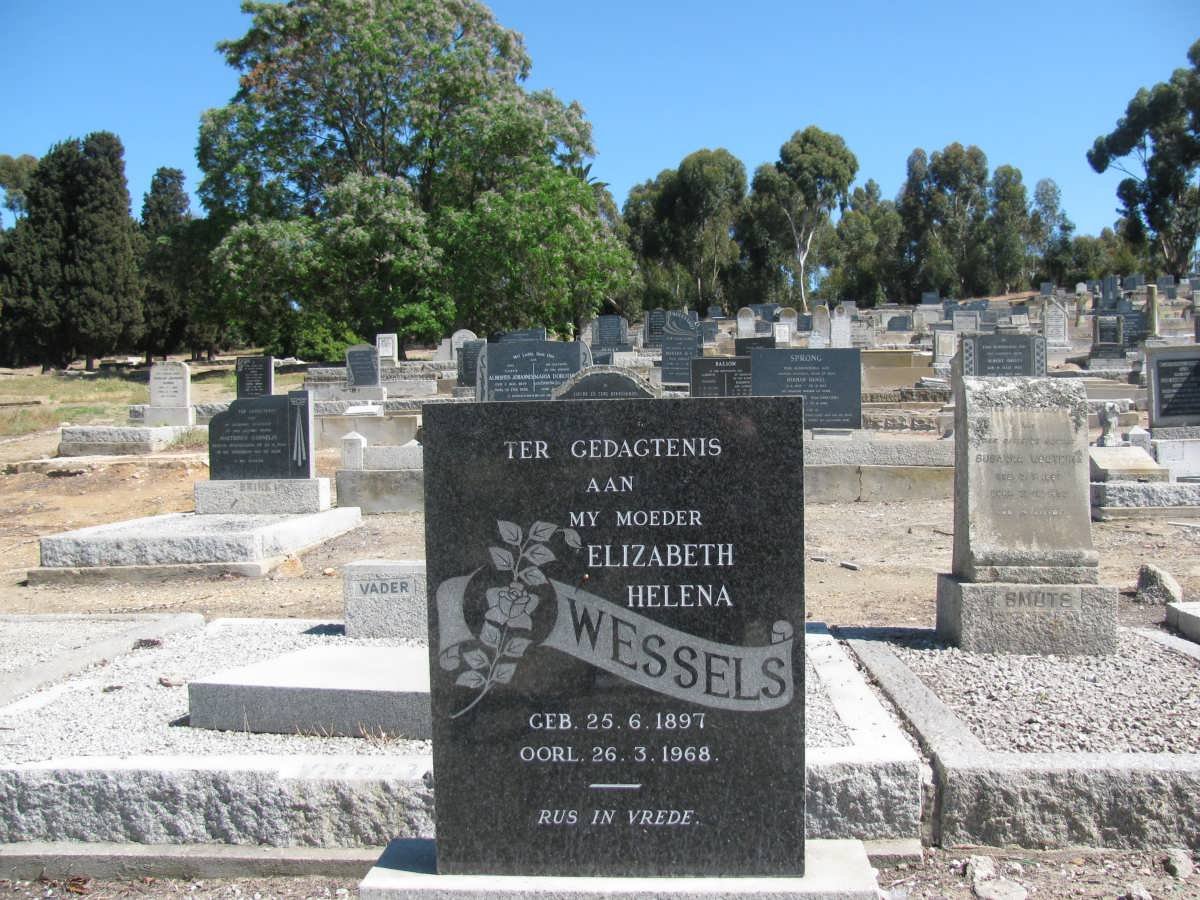 WESSELS Elizabeth Helena 1897-1968