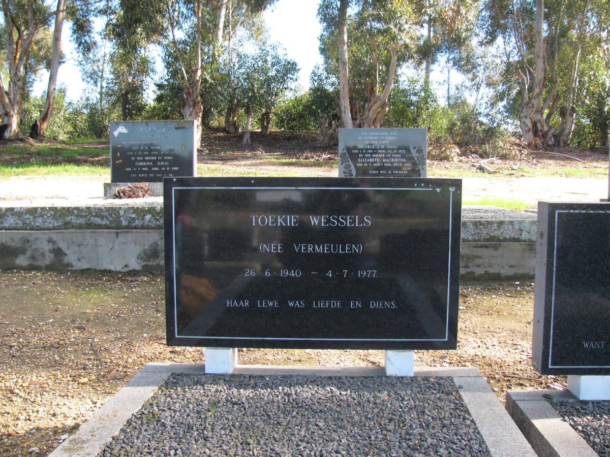 WESSELS Toekie nee VERMEULEN 1940-1977