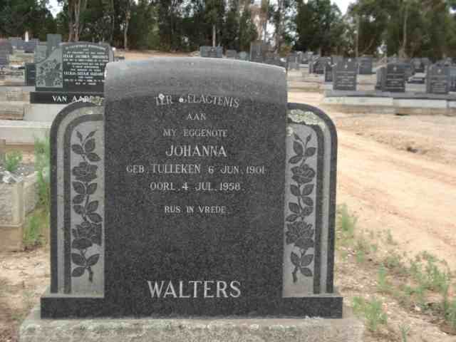 WALTERS Johanna nee TULLEKEN 1901-1958