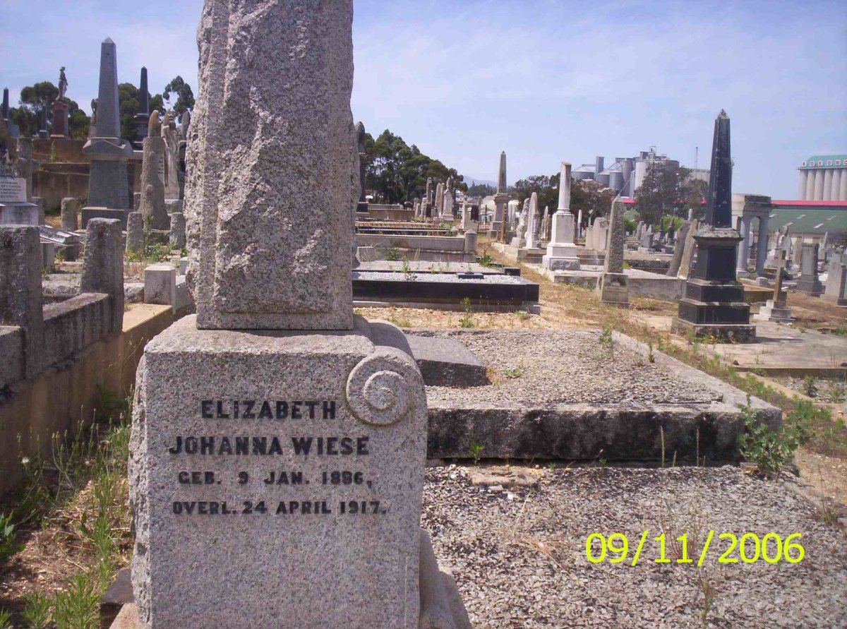 WIESE Elizabeth Johanna 1886-1917