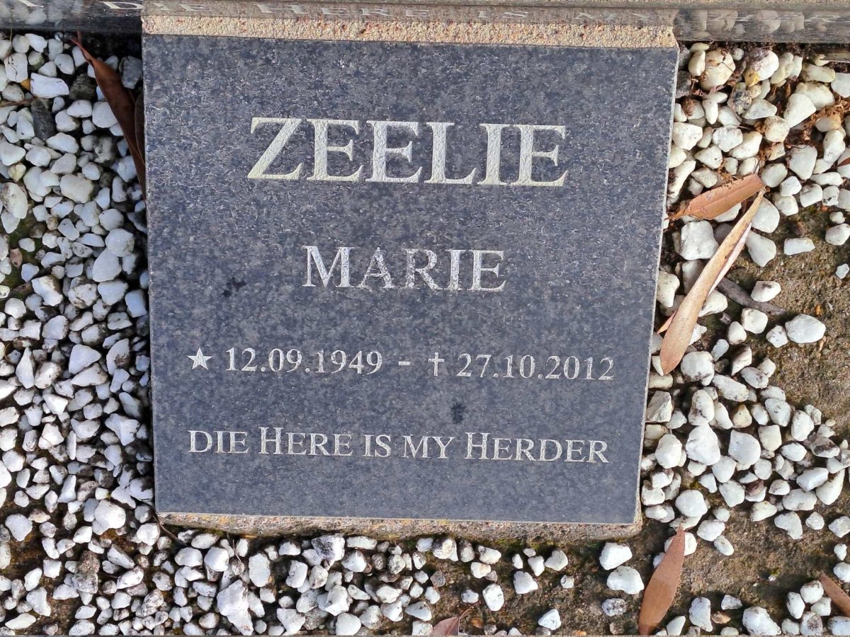 ZEELIE Marie 1949-2012
