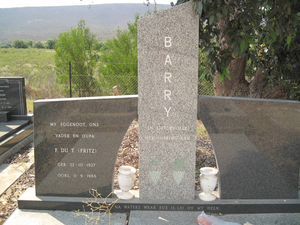 BARRY F.du T. 1927-1986