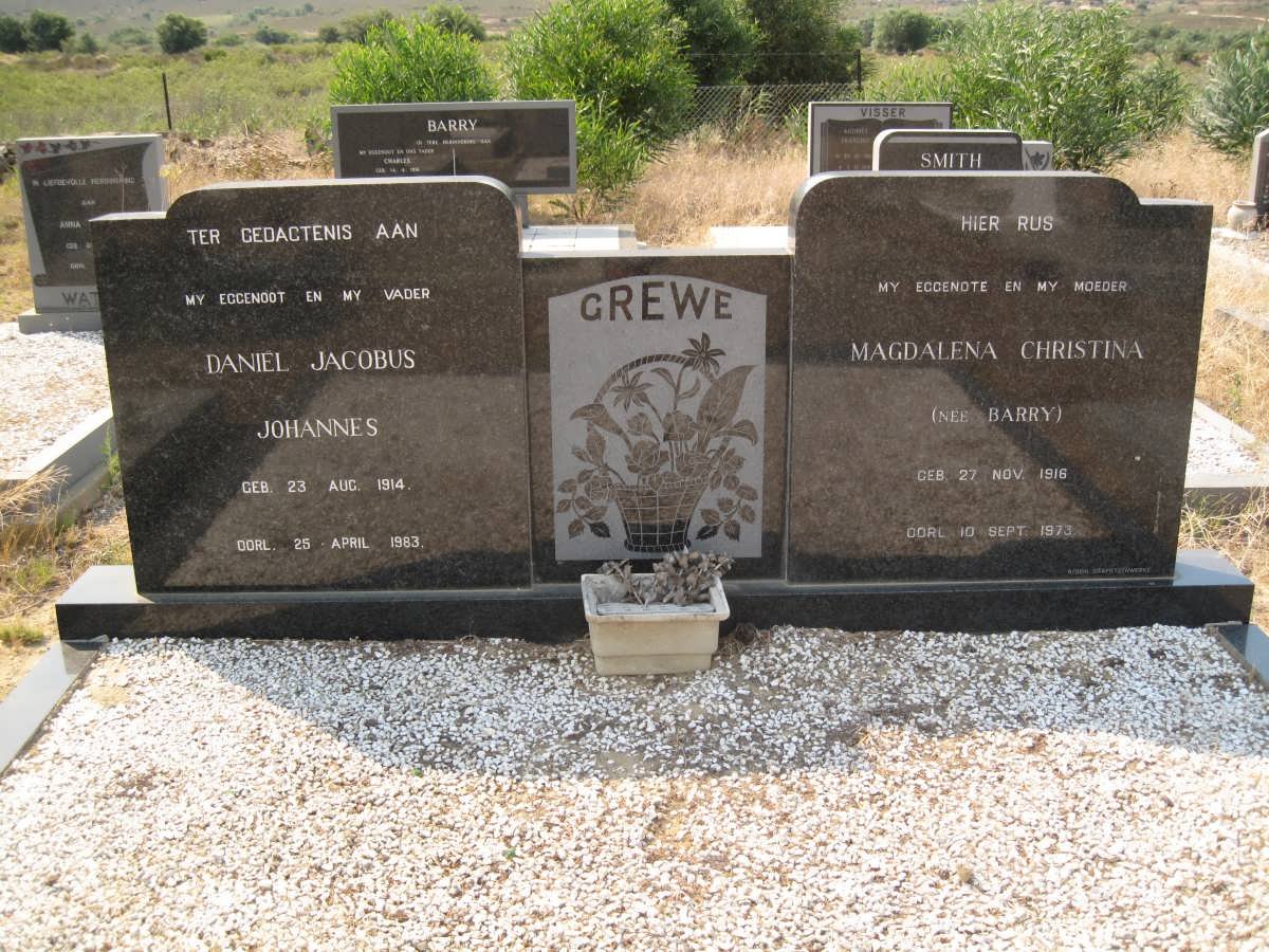 GREWE Daniel Jacobus Johannes 1914-1983 &amp; Magdalena Christina BARRY 1916-1973