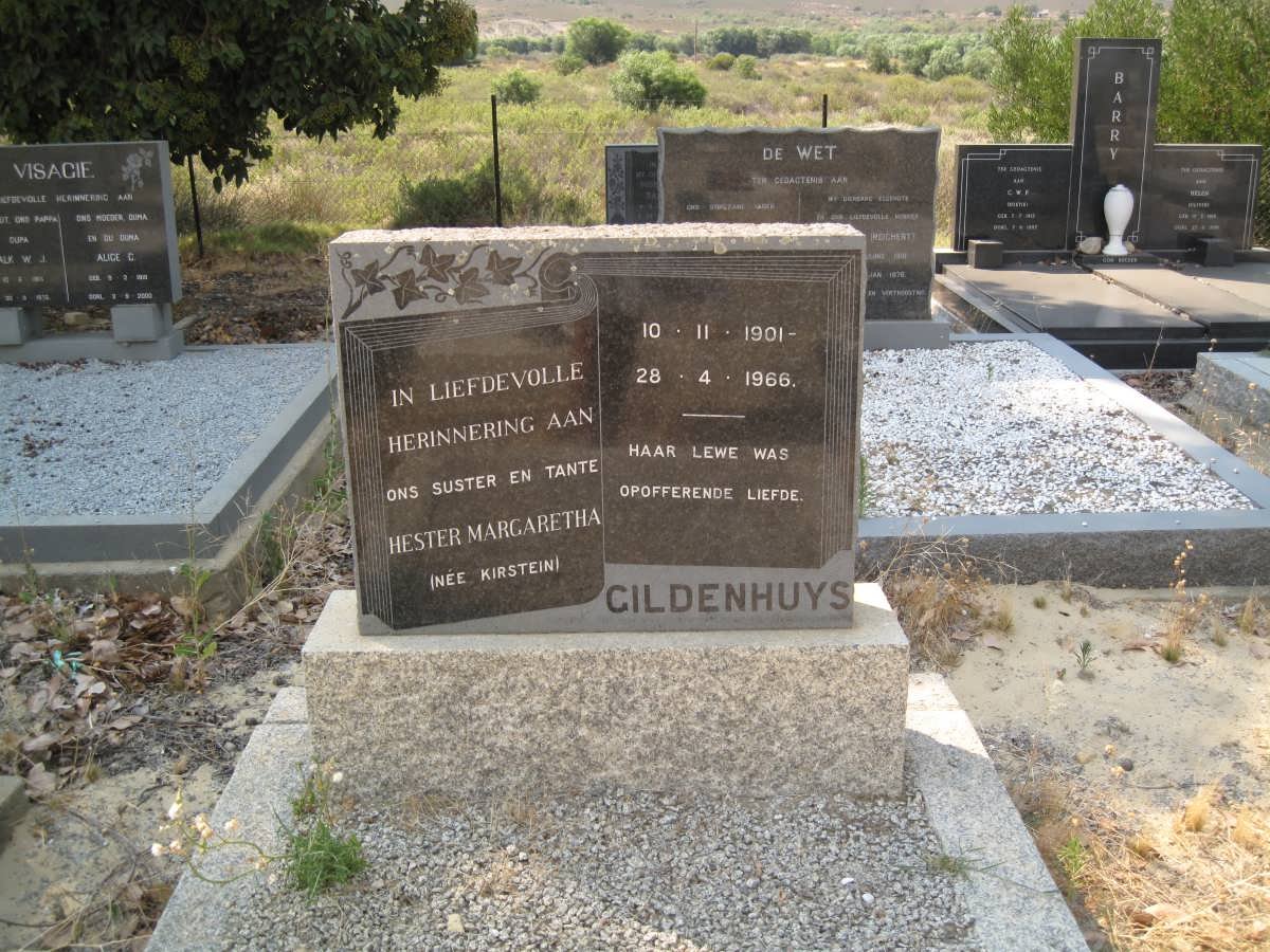 GILDENHUYS Hester Margaretha nee KIRSTEN 1901-1966