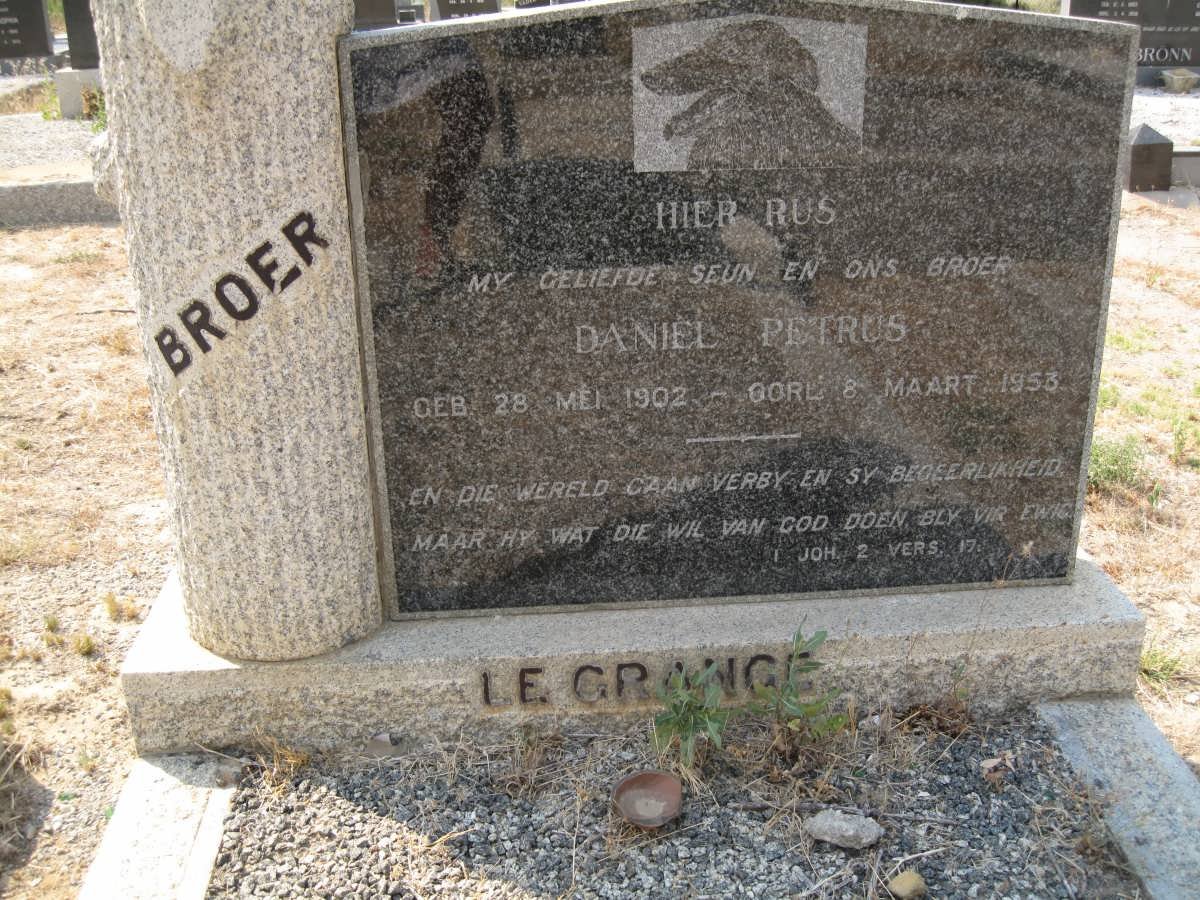 GRANGE Daniël Petrus, le 1902-1953