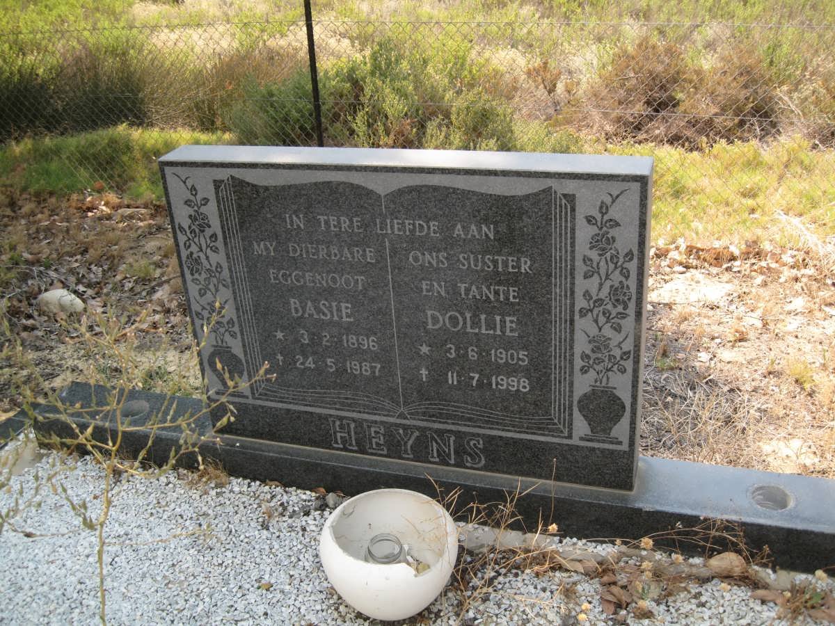 HEYNS Basie 1896-1987 &amp; Dollie 1905-1998