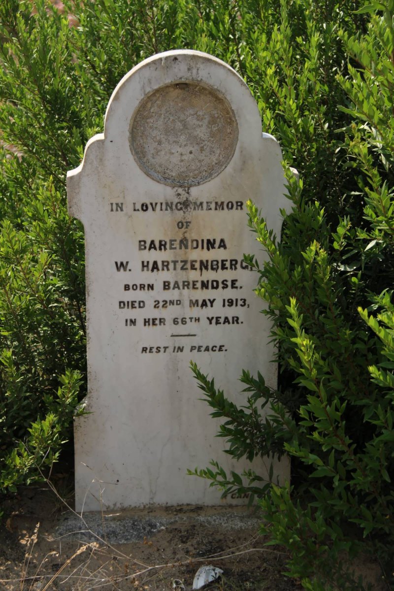 HARTZENBERG Berdina W. nee BARENDSE -1913