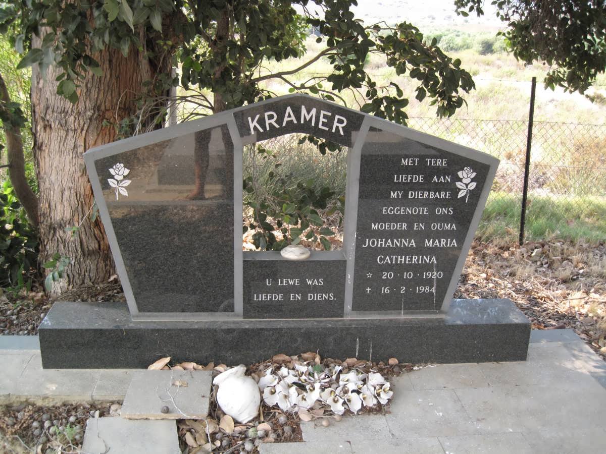 KRAMER Johanna Maria Catherina 1920-1984