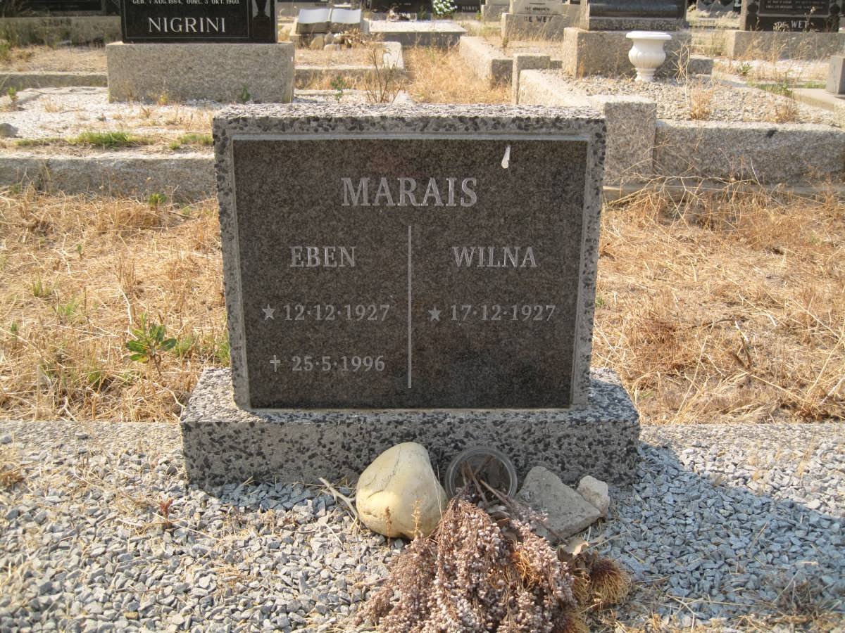MARAIS Eben 1927-1996 &amp; Wilna 1927-