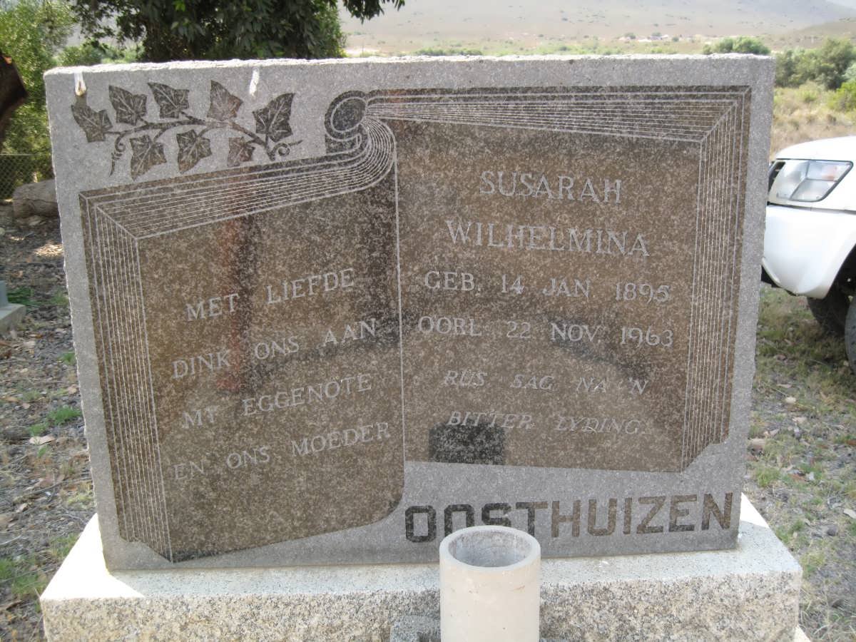 OOSTHUIZEN Susarah Wilhelmina 1895-1963