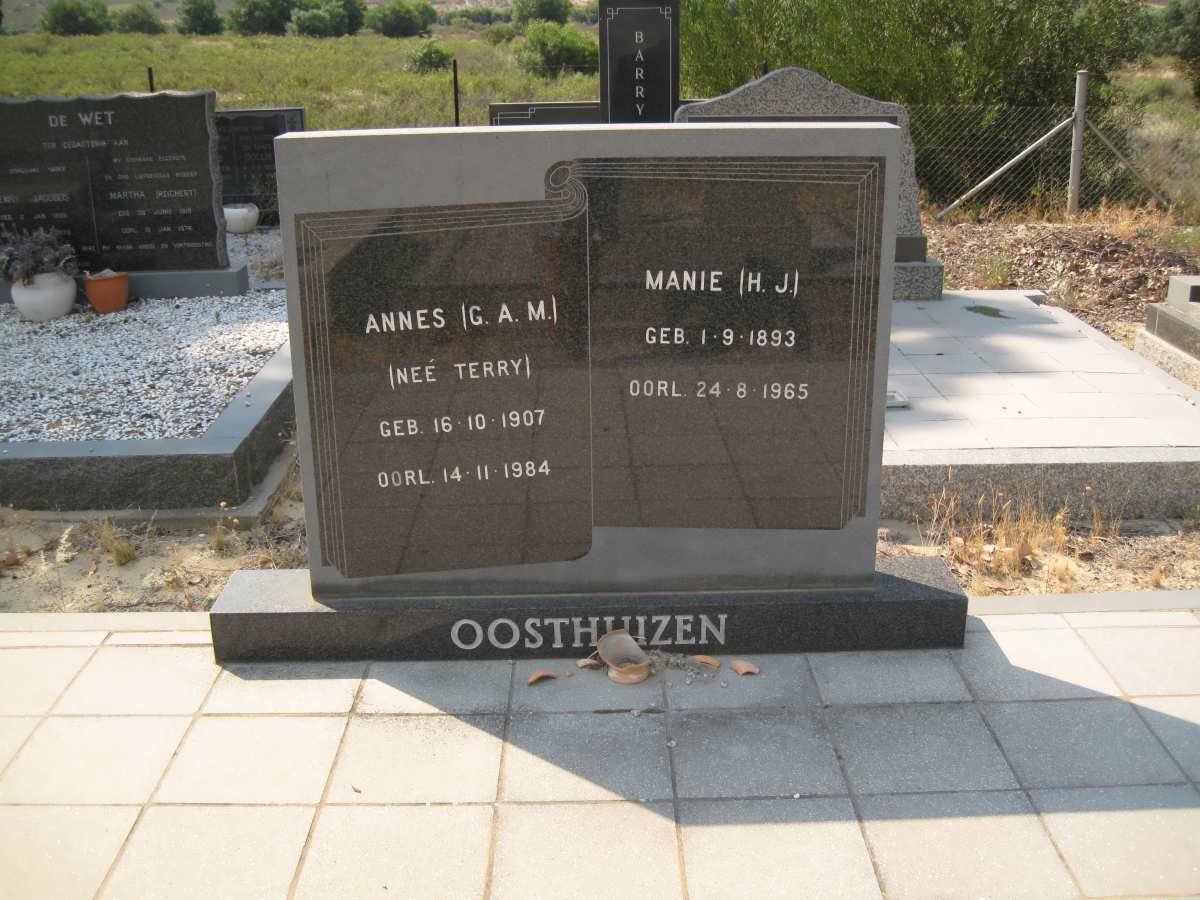 OOSTHUIZEN H.J. 1893-1965 &amp; G.A.M. TERRY 1907-1984
