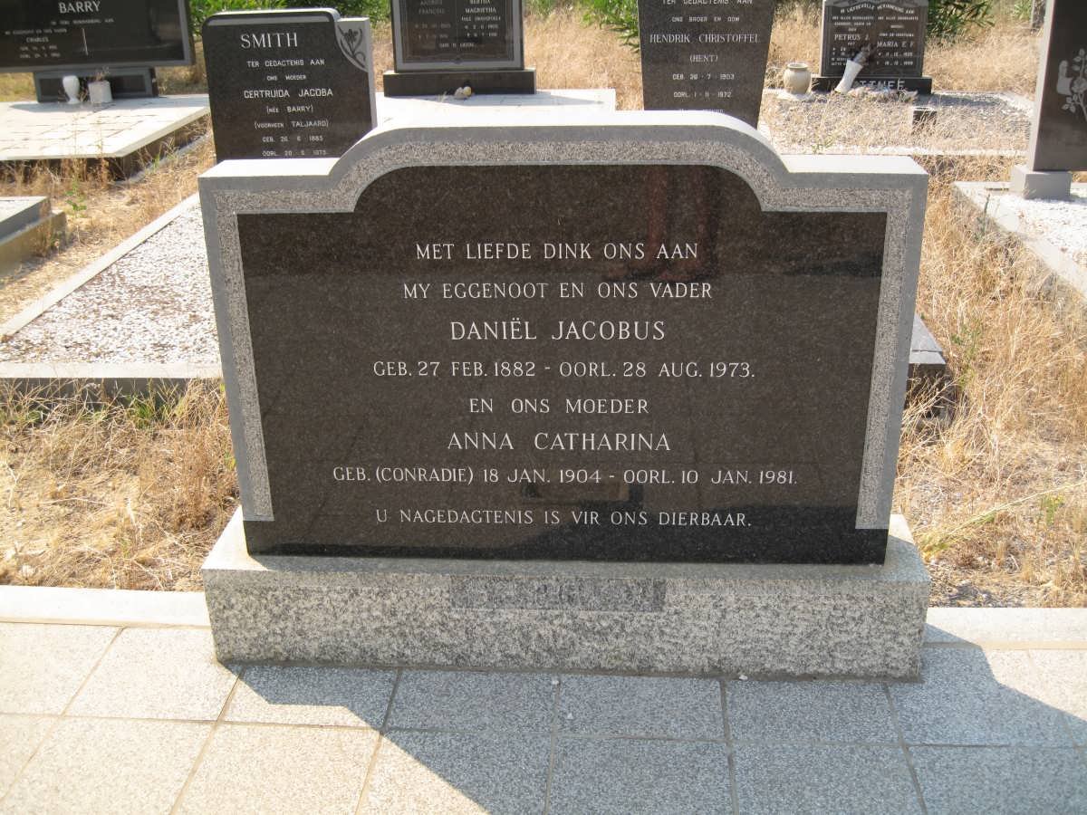 ROUX Daniël Jacobus, le 1882-1973 &amp; Anna Catharina CONRADIE 1904-1981