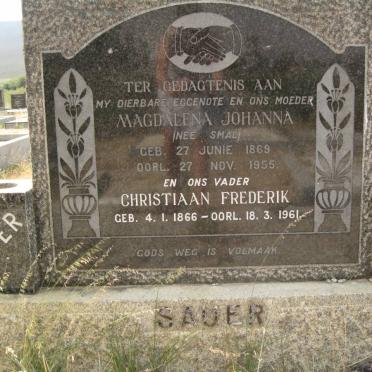 SAUER Christiaan Frederik 1866-1961 &amp; Magdalena Johanna SMAL 1869-1955