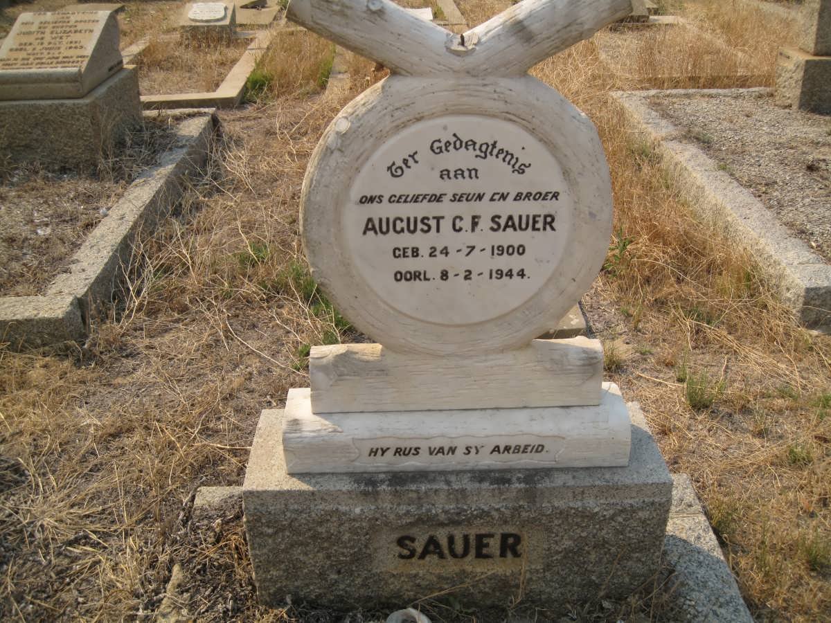 SAUER August C.F. 1900-1944