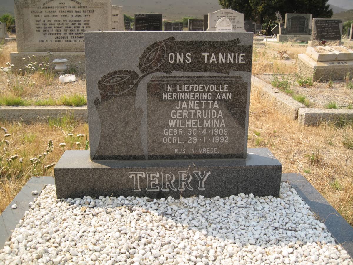 TERRY Janetta Gertruida Wilhelmina 1909-1992