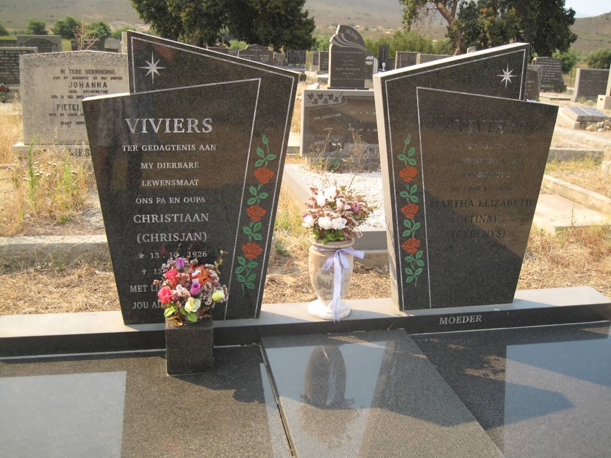 VIVIERS Christiaan 1926-1995 &amp; Martha Elizabeth UYS