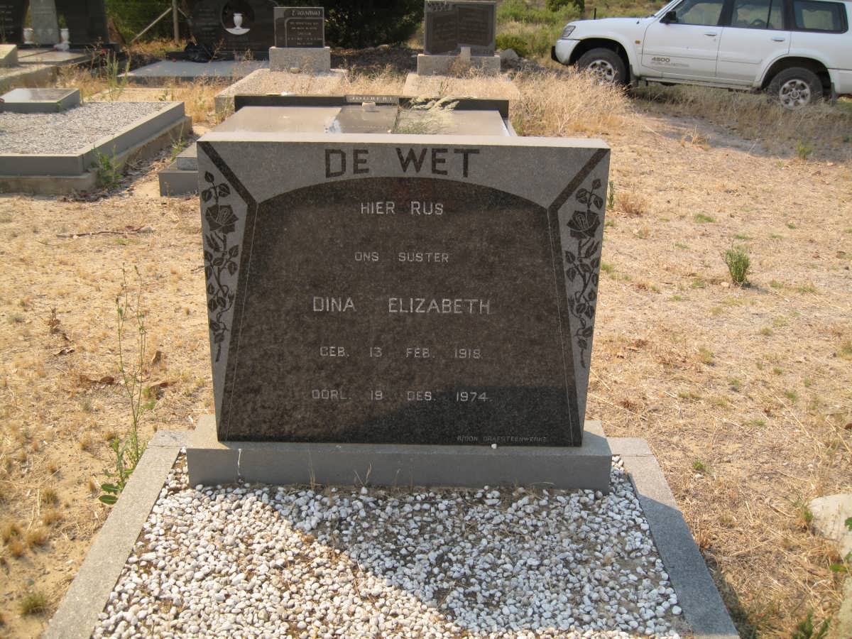 WET Dina Elizabeth, de 19191-1974