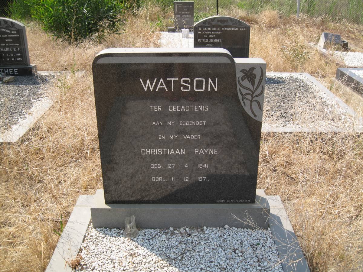 WATSON Christiaan Payne 1941-1971