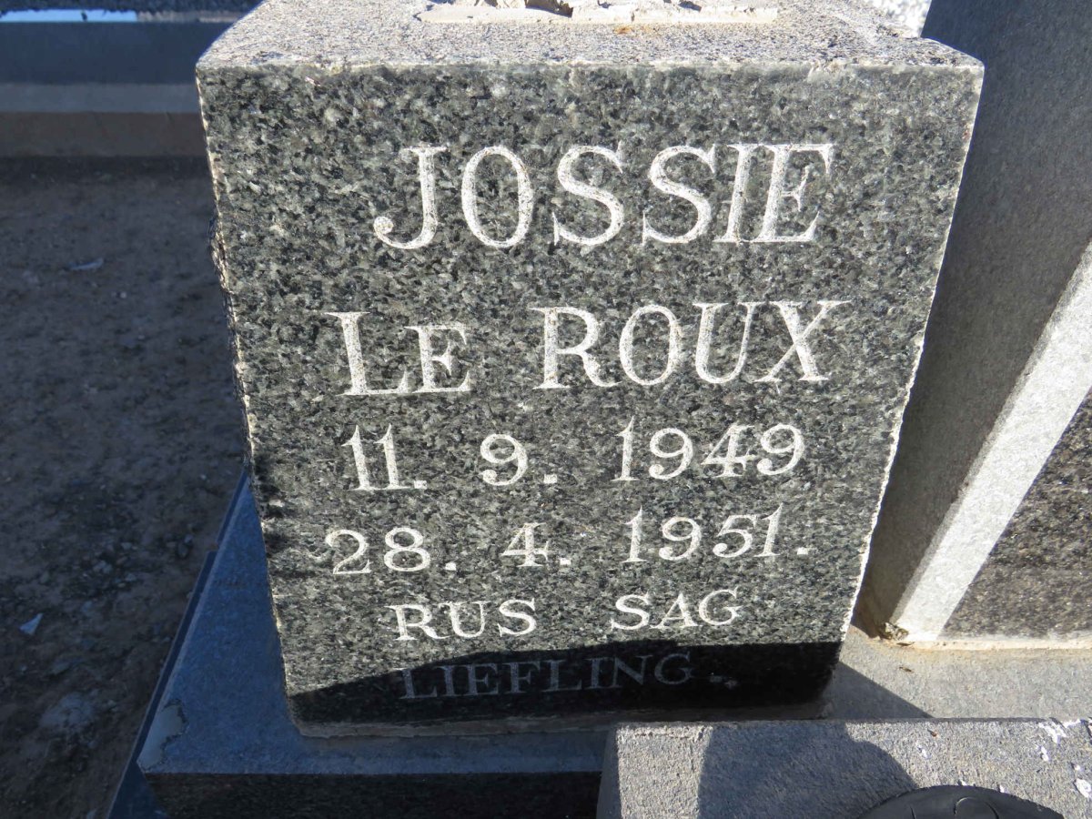ROUX Jossie, le 1949-1951