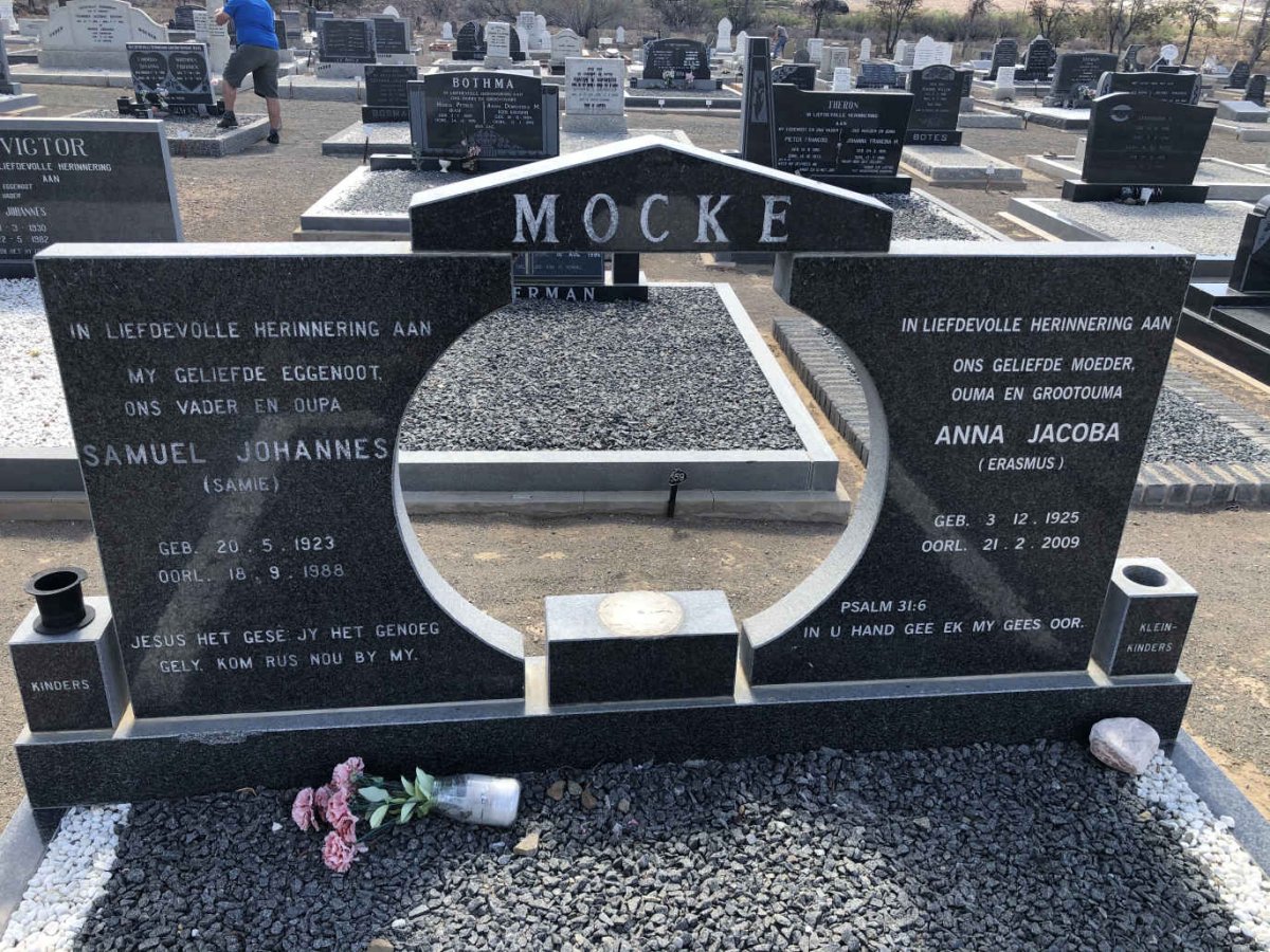 MOCKE Samuel Johannes 1923-1988 &amp; Anna Jacoba ERASMUS 1925-2009