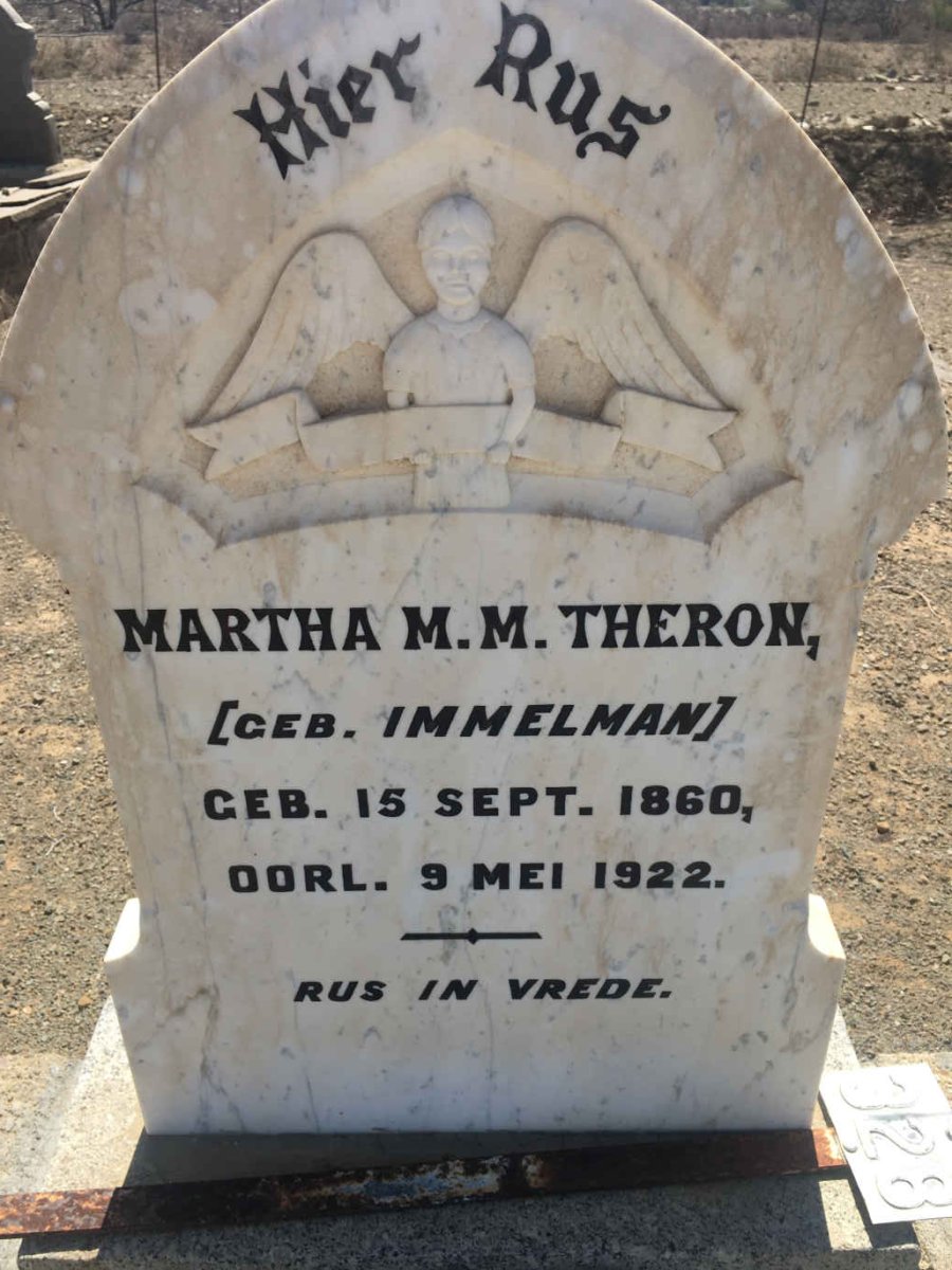 THERON Martha M.M. nee IMMELMAN 1860-1922