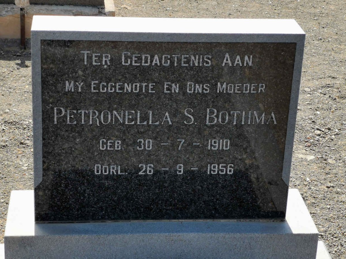 BOTHMA Petronella S. 1910-1956