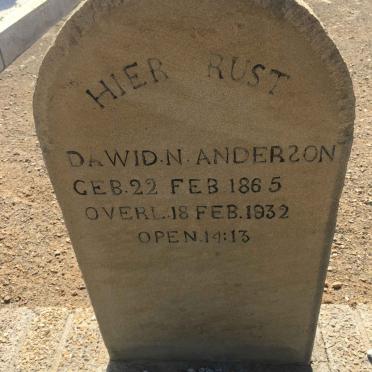 ANDERSON Dawid N. 1865-1932