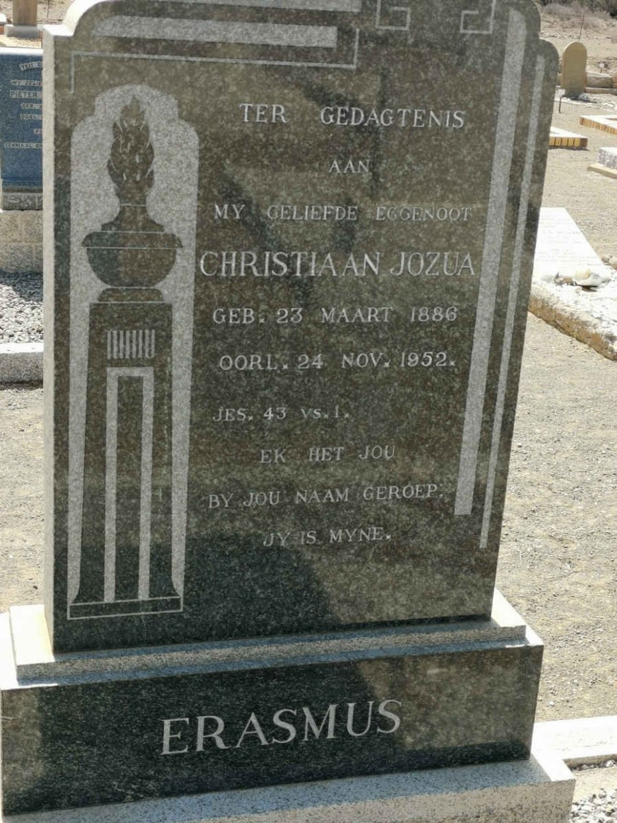 ERASMUS Christiaan Jozua 1886-1952