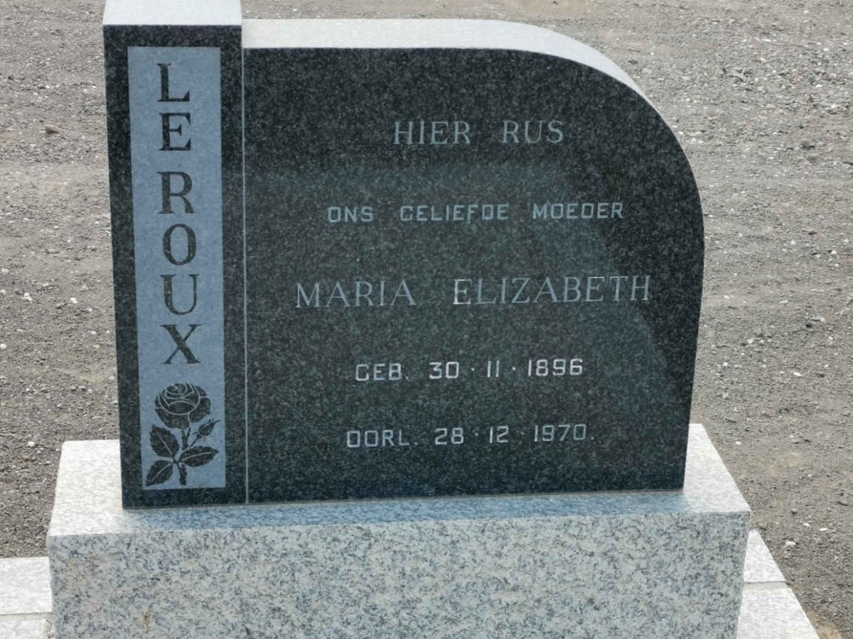 ROUX Maria Elizabeth, le 1896-1970