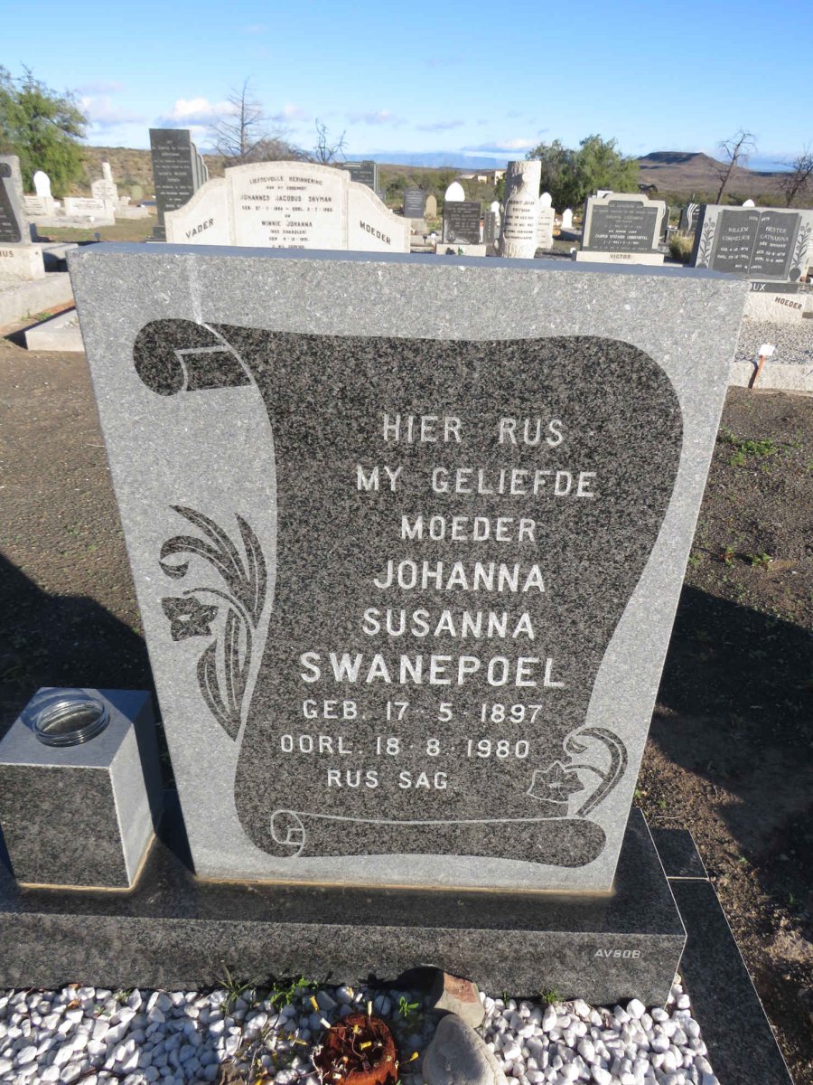 SWANEPOEL Johanna Susanna 1897-1980
