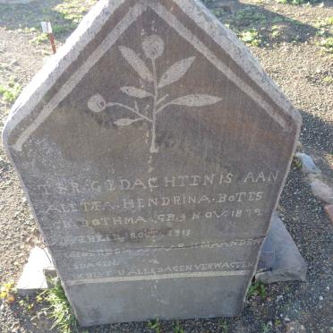 BOTES Aletta Hendrina nee BOTHMA 1872-1913