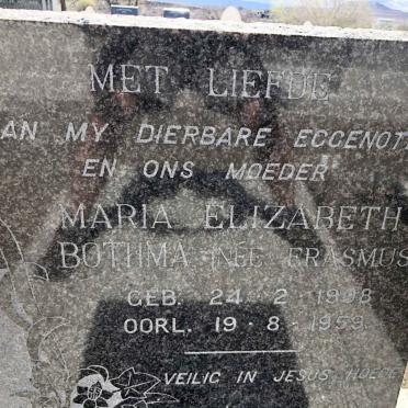 BOTHMA Maria Elizabeth nee ERASMUS 1908-1959