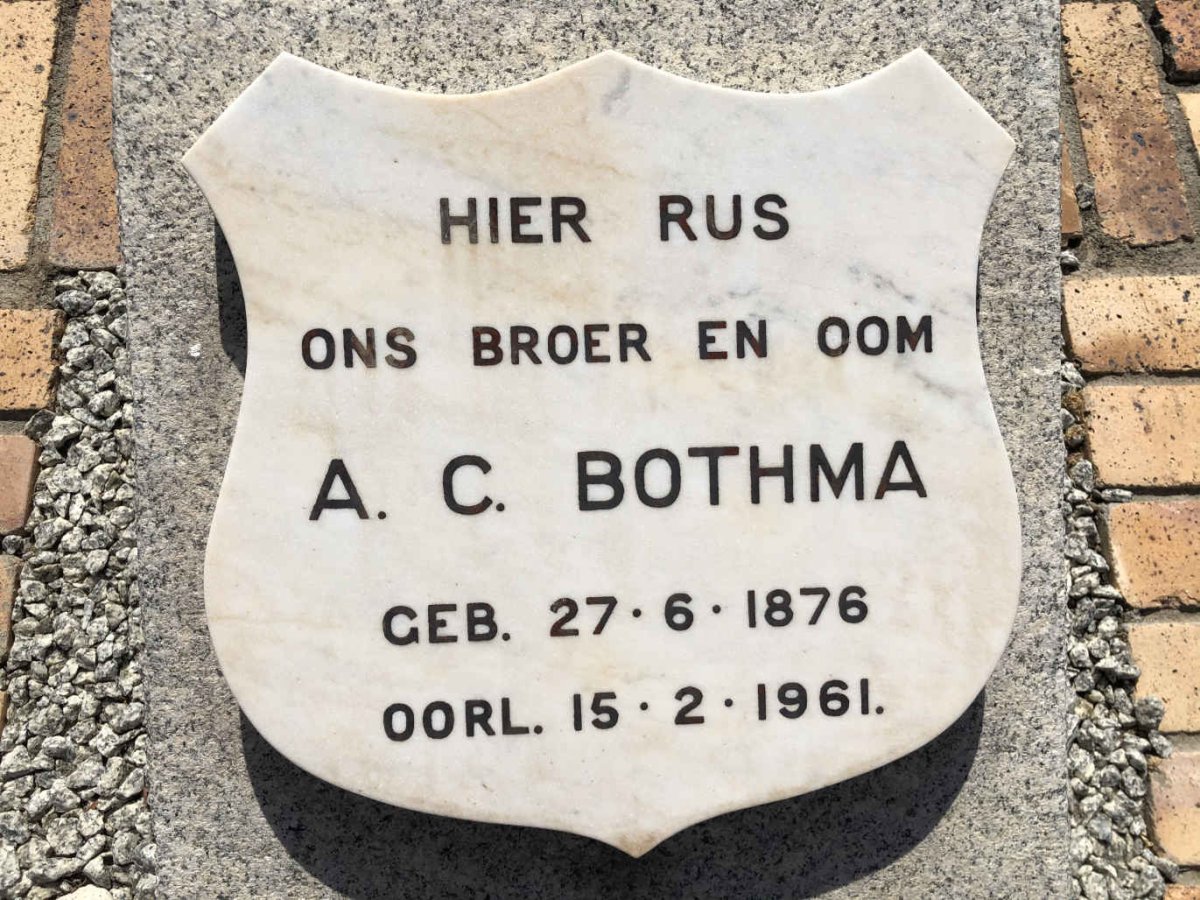 BOTHMA A.C. 1876-1961