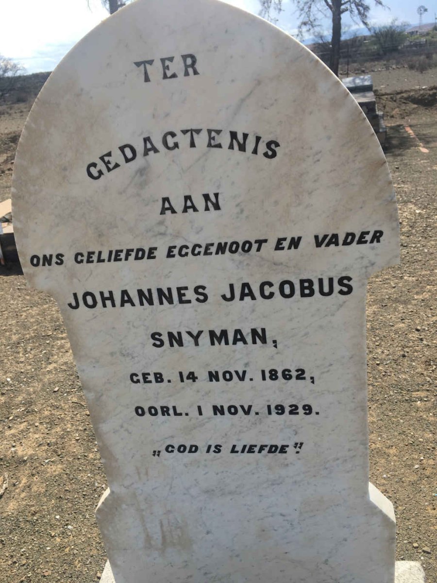 SNYMAN Johannes Jacobus 1862-1929