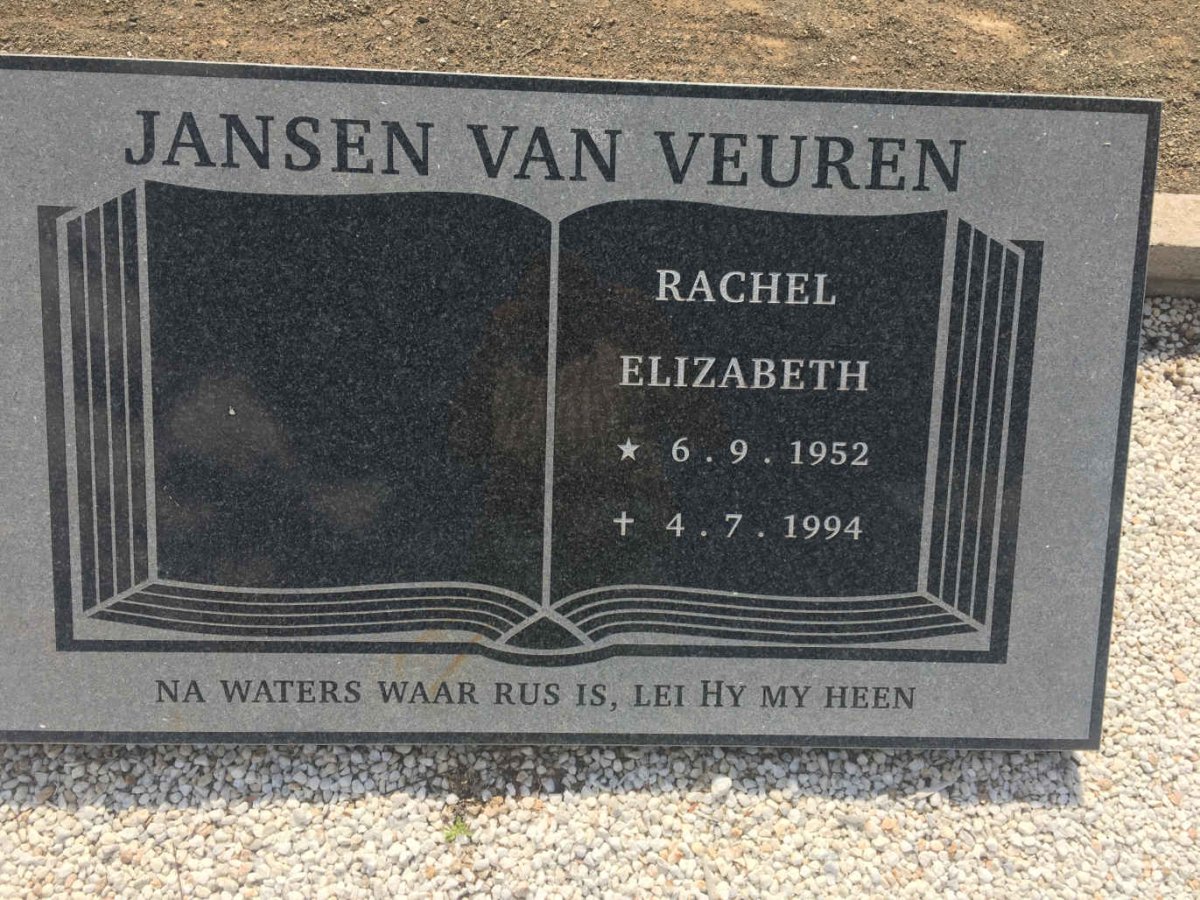 VEUREN Rachel Elizabeth, Jansen van 1952-1994