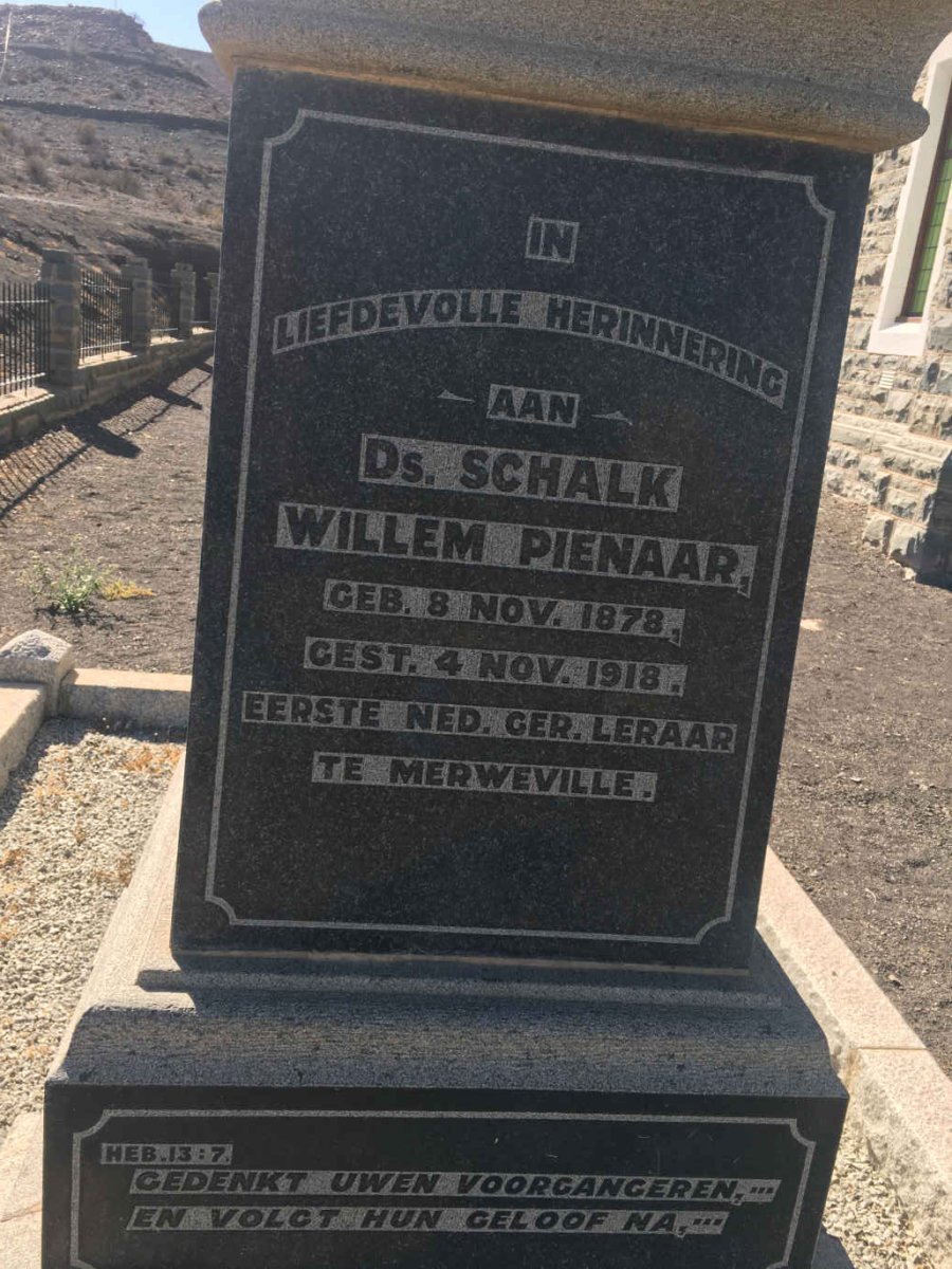 PIENAAR Schalk Willem 1878-1918 &amp; Sara Christina ROOS 1884-1951