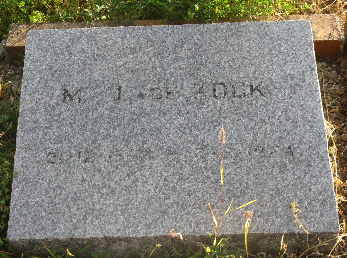 KOCK M.J., de 1903-1964
