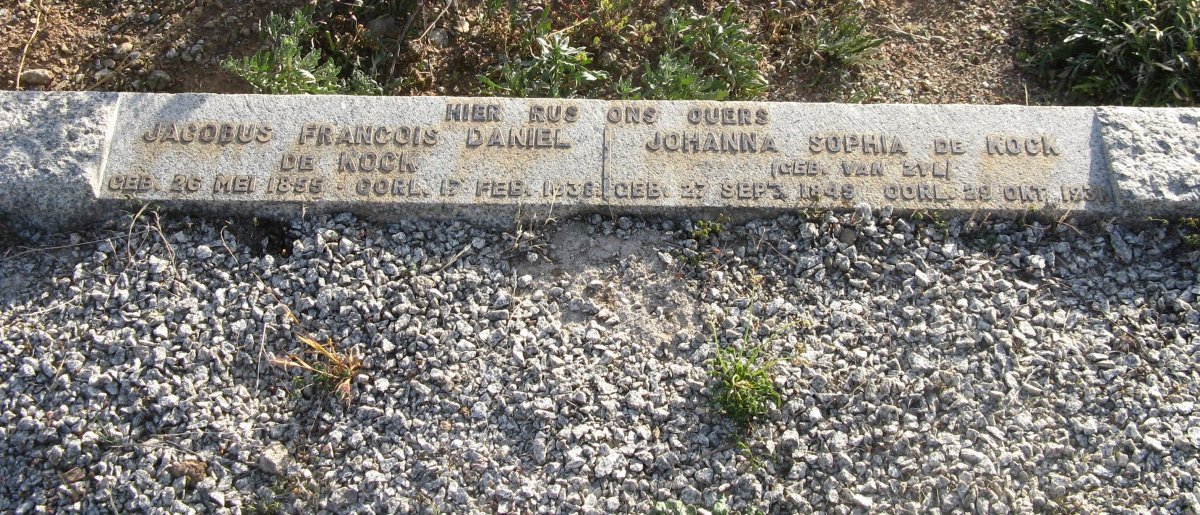 KOCK Jacobus Francois Daniel, de 1855-1938 &amp; Johanna Sophia VAN ZYL 1849-1931