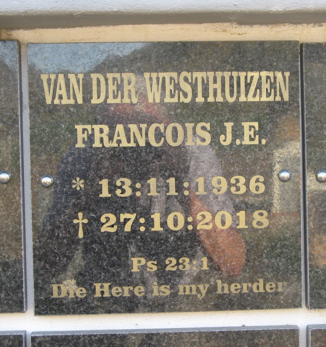 WESTHUIZEN Francois J.E., van der 1936-2018