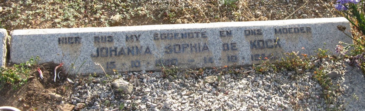 KOCK Johanna Sophia, de 1880-1954