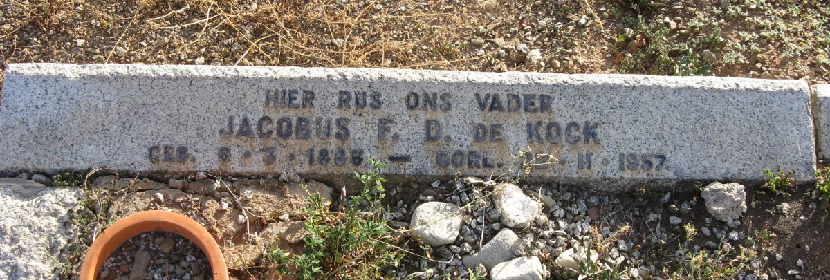 KOCK Jacobus F.D., de 1886-1957
