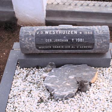 WESTHUIZEN, v.d. nee JORDAAN 1888-1981