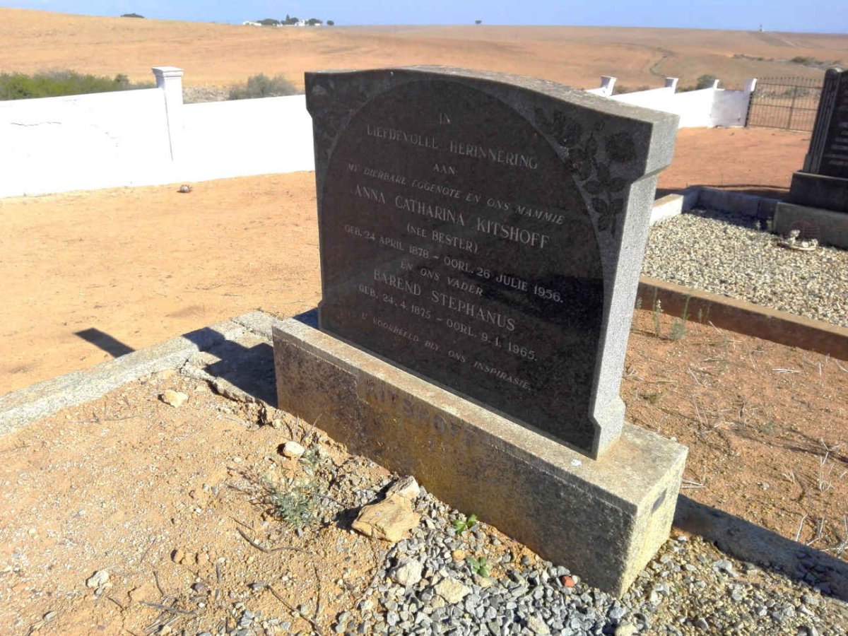 KITSHOFF Barend Stephanus 1875-1965 & Anna Catharina BESTER 1878-1956
