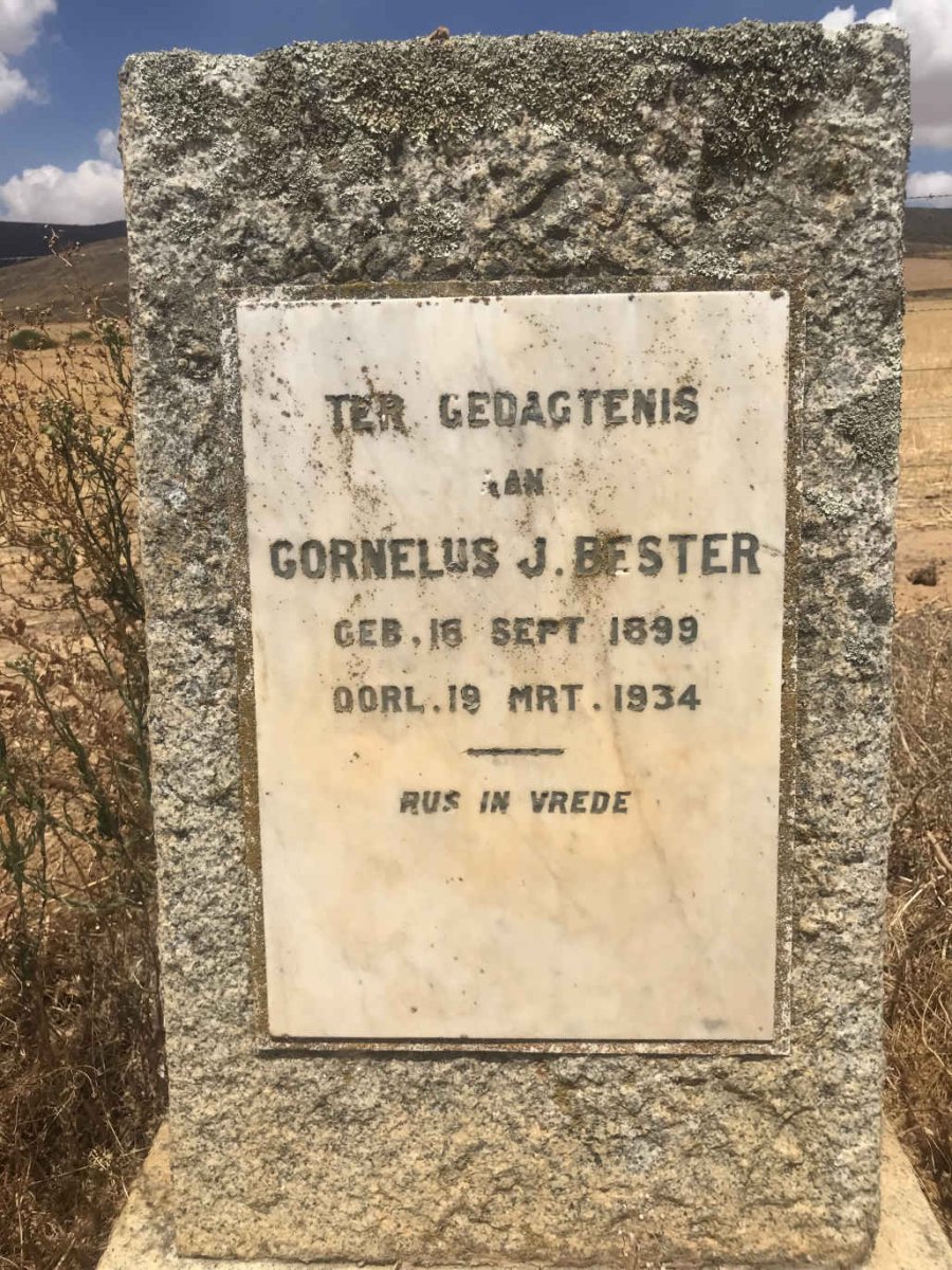 BESTER Cornelus J. 1899-1934